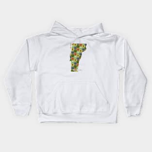 Vermont State Map Board Games Kids Hoodie